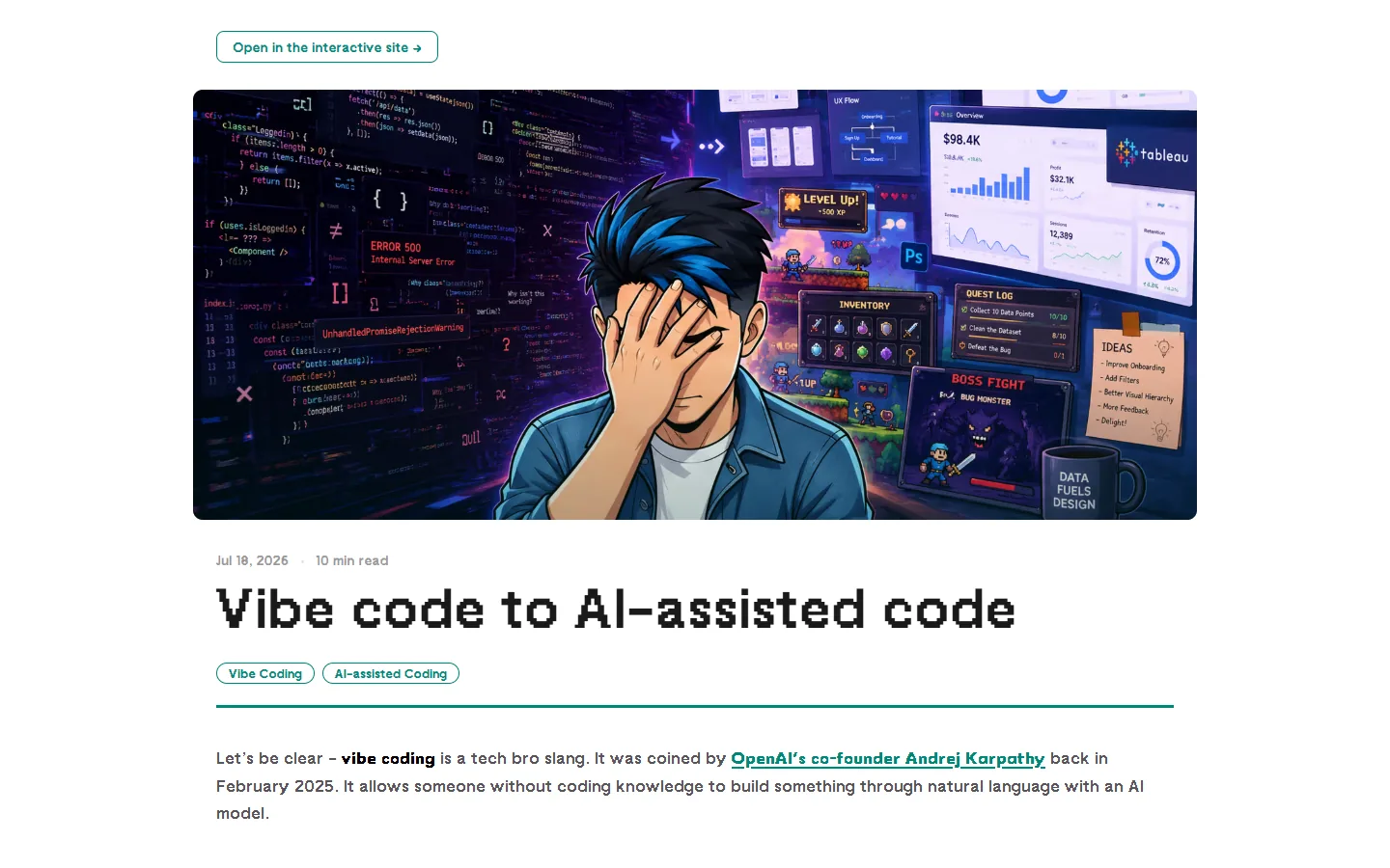 A post as its own crawlable page (live today).